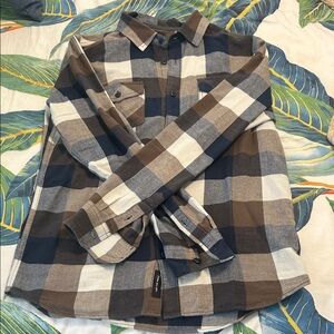 VANS Men's Plaid Slim Fit Button Down Flannel